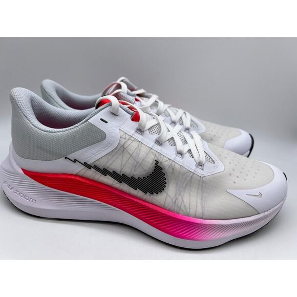 Nike Men White Air Zoom Winflo 8 Rawdacious CW3419-100 Running Shoes Sz 9.5 NEW. - Picture 1 of 12